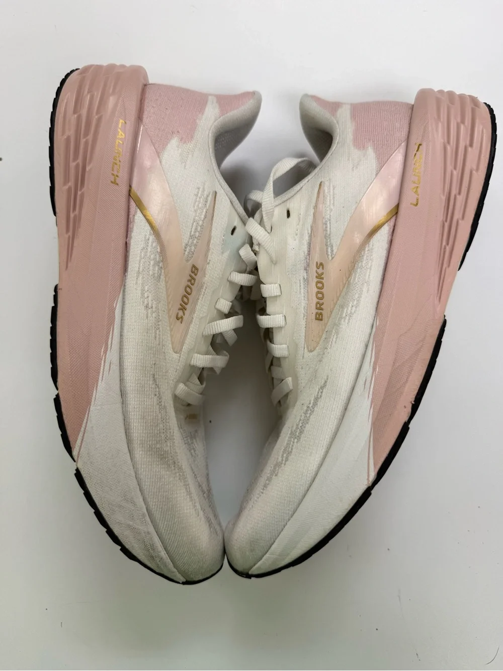 Brooks Women's White & Pink Running Shoes